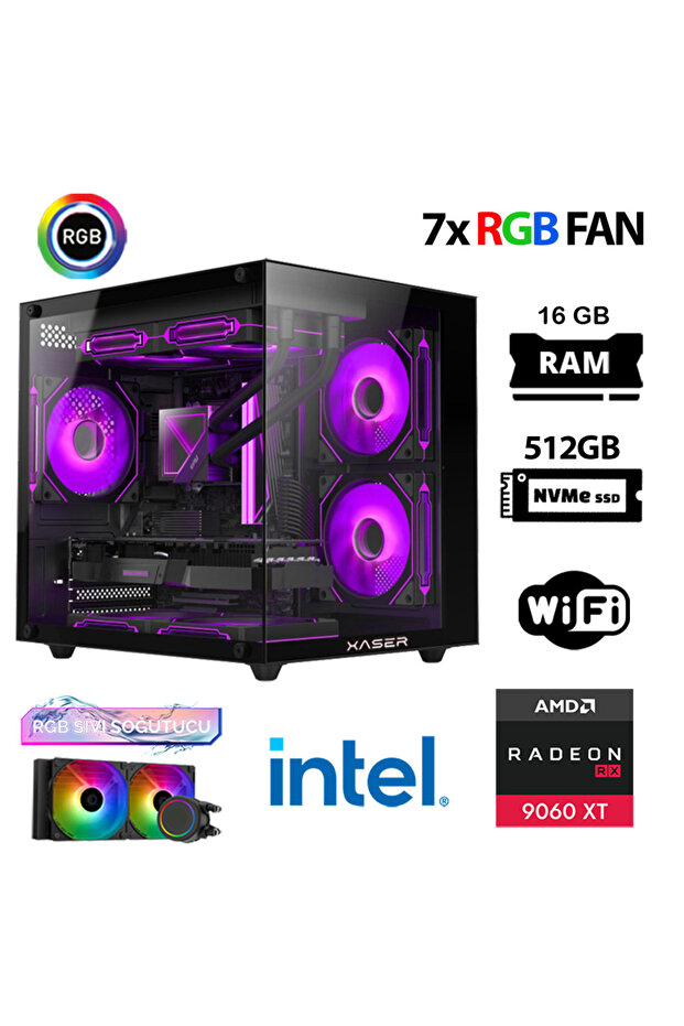 Eco X110 i9 14900KF 16GB DDR5 Ram 512GB M.2 NVMe SSD 16GB RX9060 XT Sıvı Soğutmalı Masaüstü Oy - 1