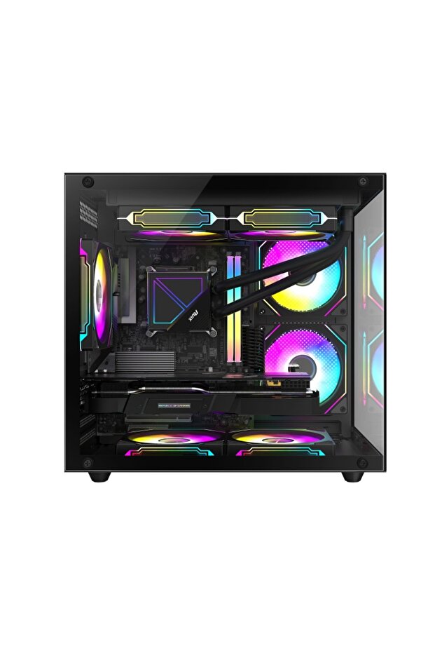 Eco X100 i7 12700KF 16GB DDR5 Ram 512GB M.2 NVMe SSD 16GB RX9060 XT Sıvı Soğutmalı Hazır Oyunc - 4