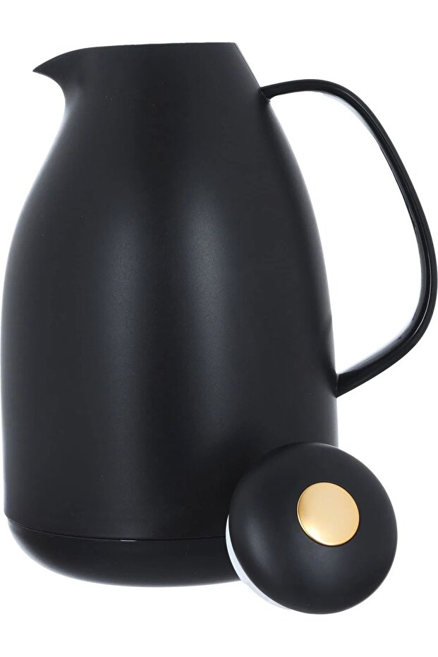 Pro Penguin Thermos, 1.5 liters, glass inner container, plastic outer shell - black - 1