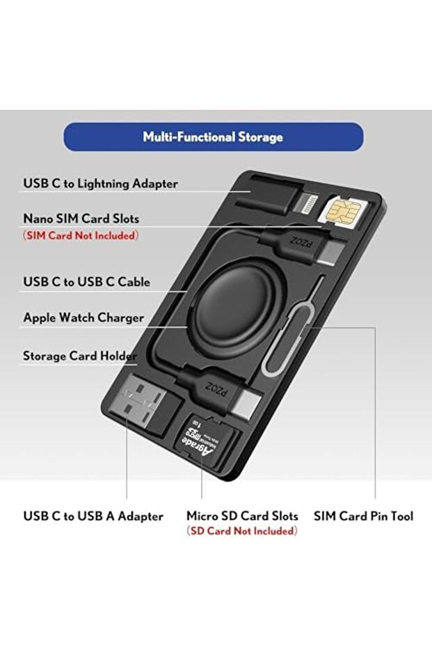 Portable for Apple Watch Charger, Travel Charger Adapter with Built-in USB C to Lightning Charg - 4