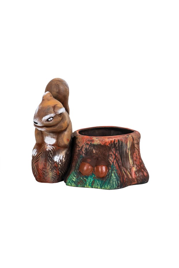 Ceramic Pot, Squirrel Model, Length 23cm EXT7067