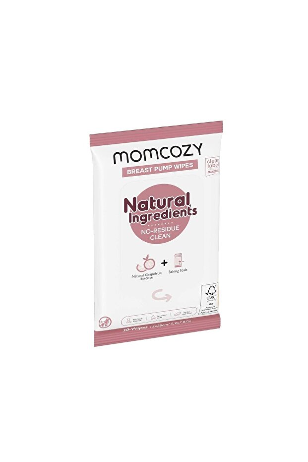 - Natural Breast Pump Wipes Cleaning On-the-go - 30 pcs