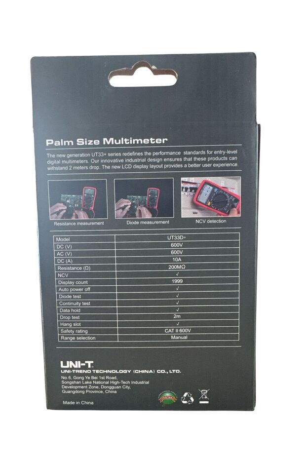 UNI-T UT33D+ DİJİTAL MULTİMETRE - 4