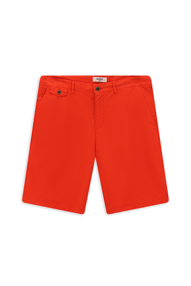 Regular Fit Pamuklu Bermuda Şort - 6