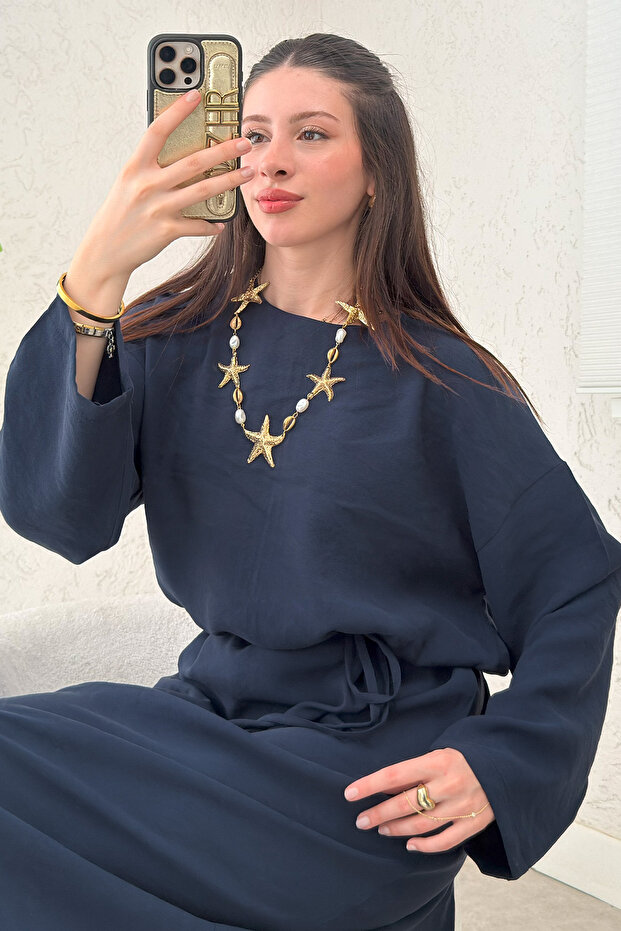 Sultan Basic Elbise 0001 - LACİVERT - 2