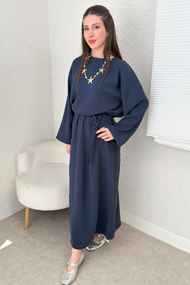 Sultan Basic Elbise 0001 - LACİVERT - 3