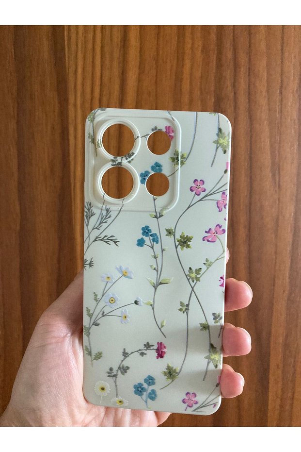 Xiaomi Redmi Note 13 4g Vine/Flower Printed Inside Velour Silicone Phone Case Cover