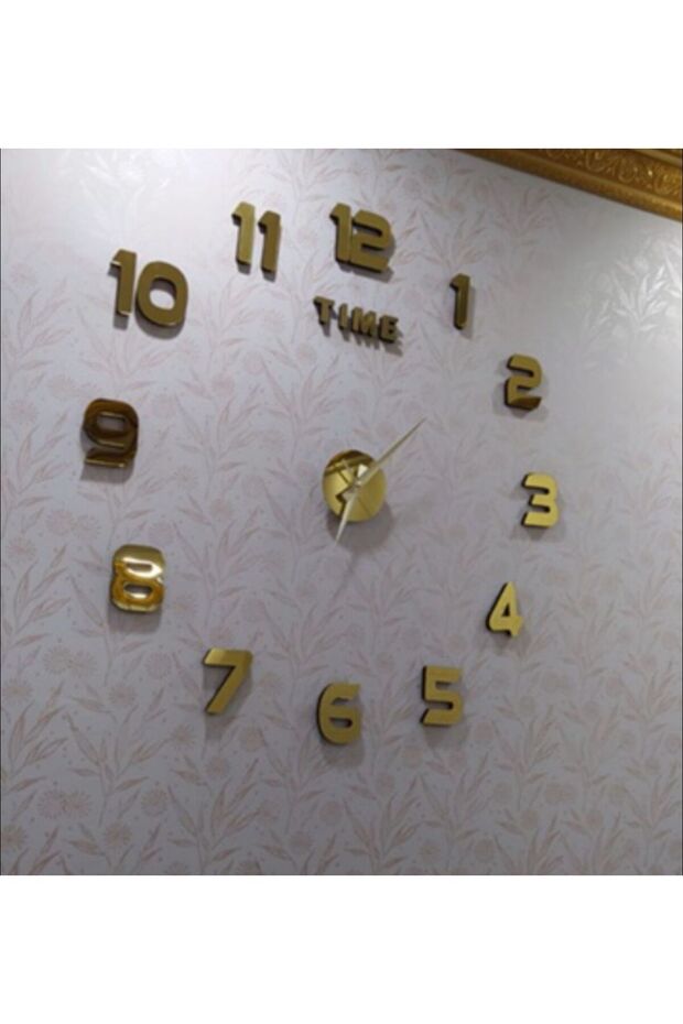3d Mat Gold Altın Saat