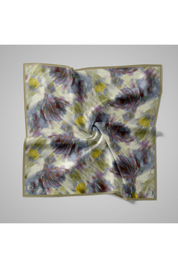 Natural Patterned Scarf - 1