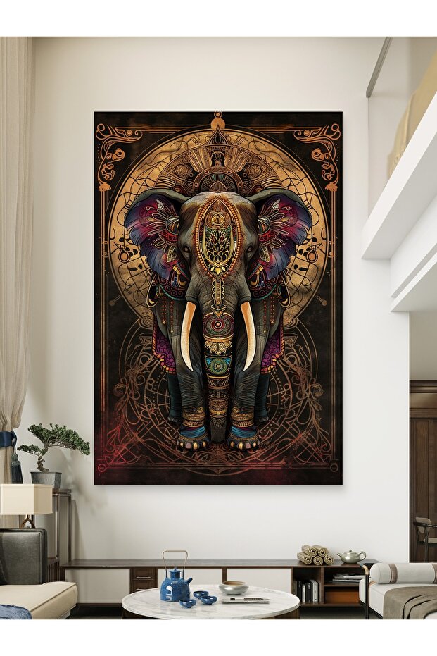 FİL BASKILI KANVAS TABLO - 4