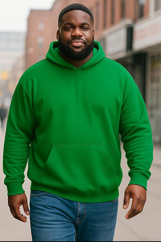 3 Yarn Combed Cotton Unisex Hooded Oversized Sweatshirt