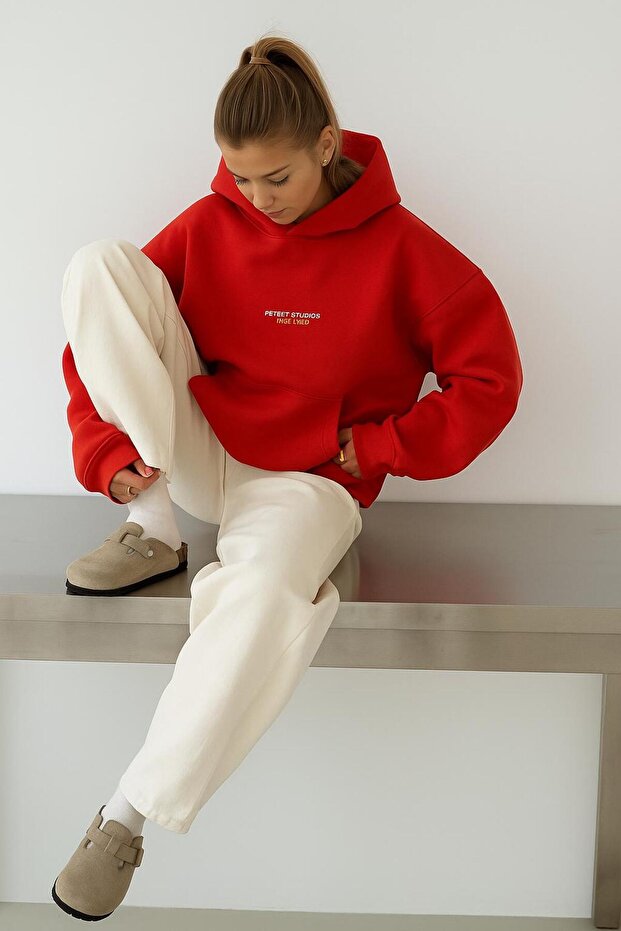 3 Yarn Combed Cotton Peteet Studios Printed Unisex Hooded Sweatshirt