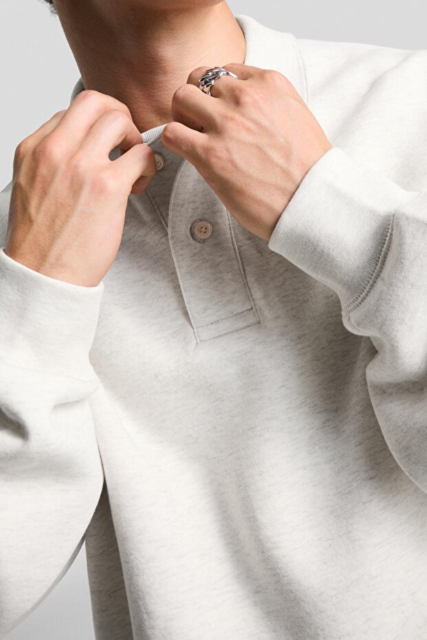 Polo yaka sweatshirt - 5