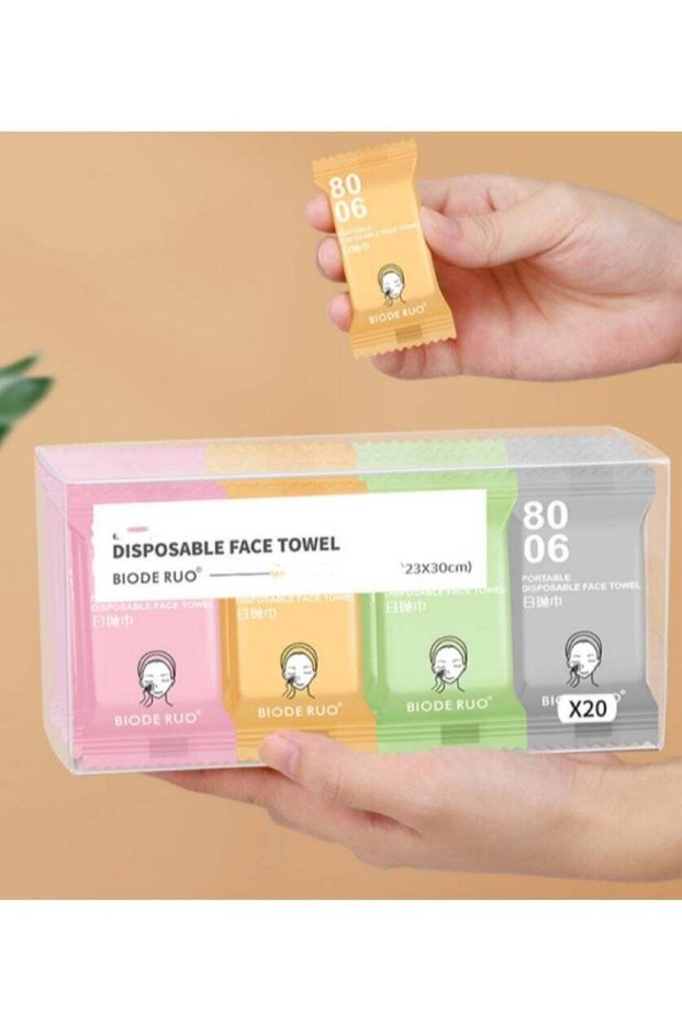 20Pcs Disposable Compressed Towels, Pure Cotton Thickened Face Towel, Soft Convenient Durable Absor