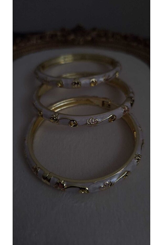 Renkli Mineli Çelik Bileklik - 4