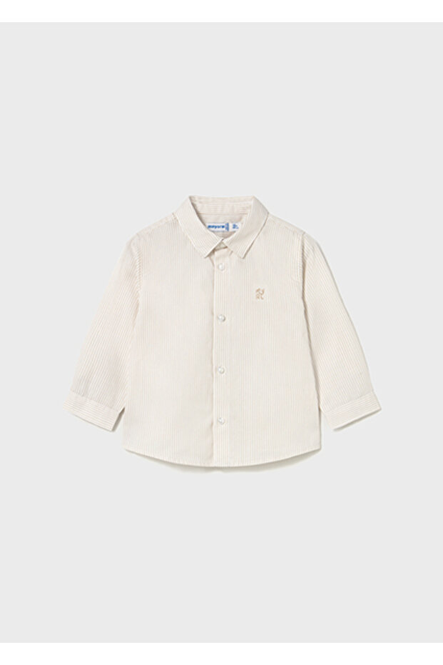 Brown Long Sleeve Baby Boy Shirt 124