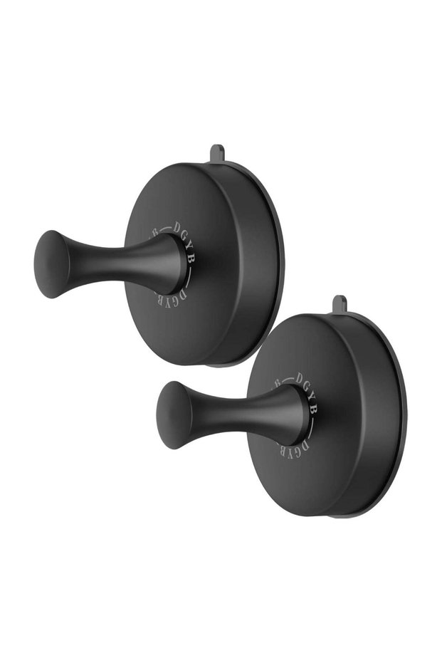 DGYB Suction Cup Hooks for Shower 2-Pcs Heavy-Duty 15LB Max Load, 304 Stainless Steel & PVC, No Dri