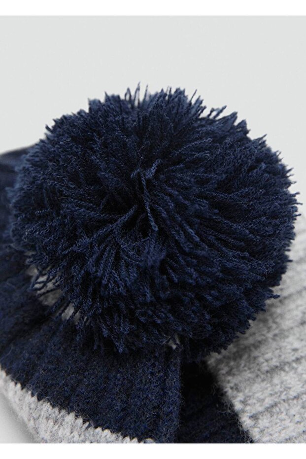 Ponponlu triko şapka - 1