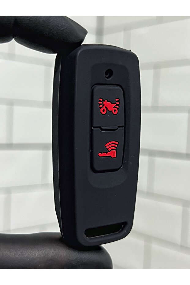 Honda Pcx & Forza & Xadv Compatible Silicone Key Case Cover Black Red (2021-2022-2023-2024)