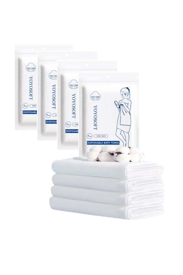 Disposable Bath Towels Sets Single Packing Disposable Bath Towel 70x140cm Portable Pure Cotton Body