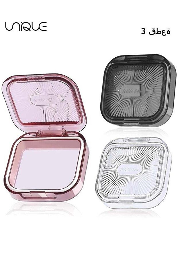 3 Portable Retainer Case, Slim Mouth Guard Container Creative Denture Case Square Oral Aligner Hold