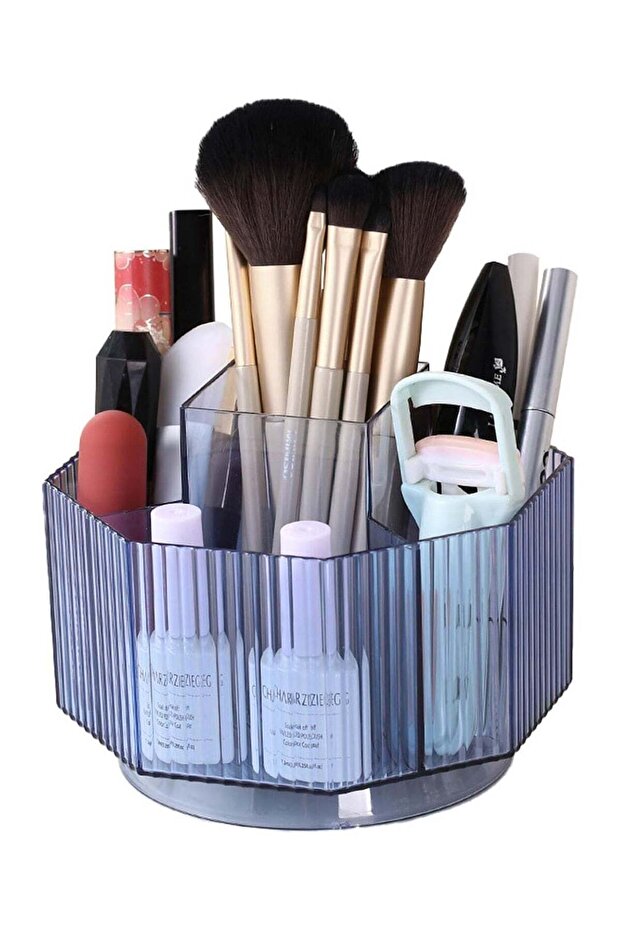 360°Rotating Makeup Organizer Holder Cosmetic Display Case Clear Makeup Brush Lip Gloss Organizer C