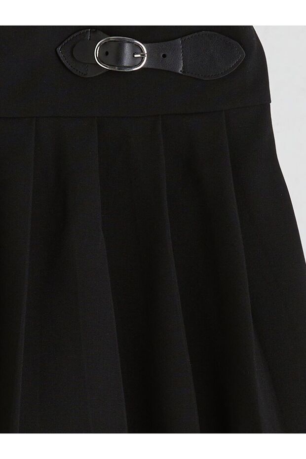 LCW Kids Beli Lastikli Pileli Kız Çocuk Şort Etek - 3