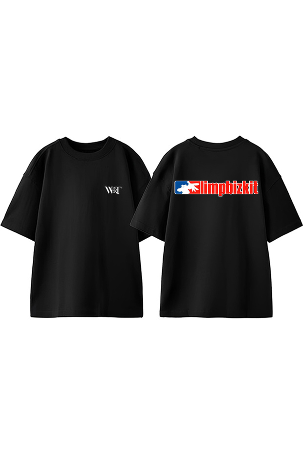 Limp Bizkit 6 Design Back Printed Cotton Black Oversize T-Shirt