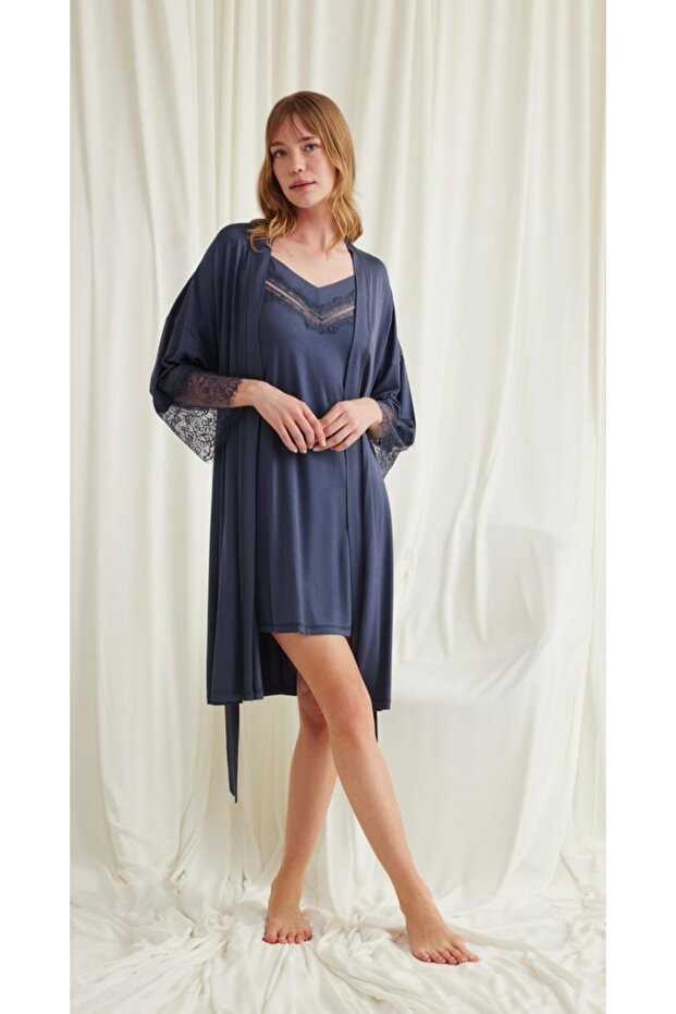 Monamise Lace Robe Set 18548
