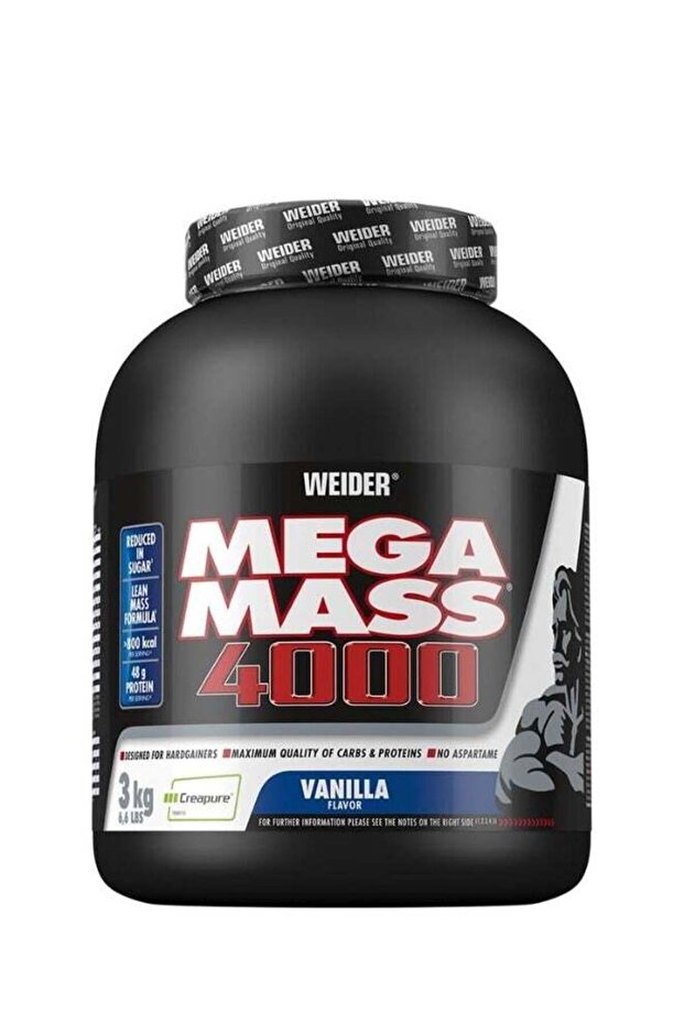 Mega Mass 4000 Weight Gainer Vanilla Flavour 3Kg