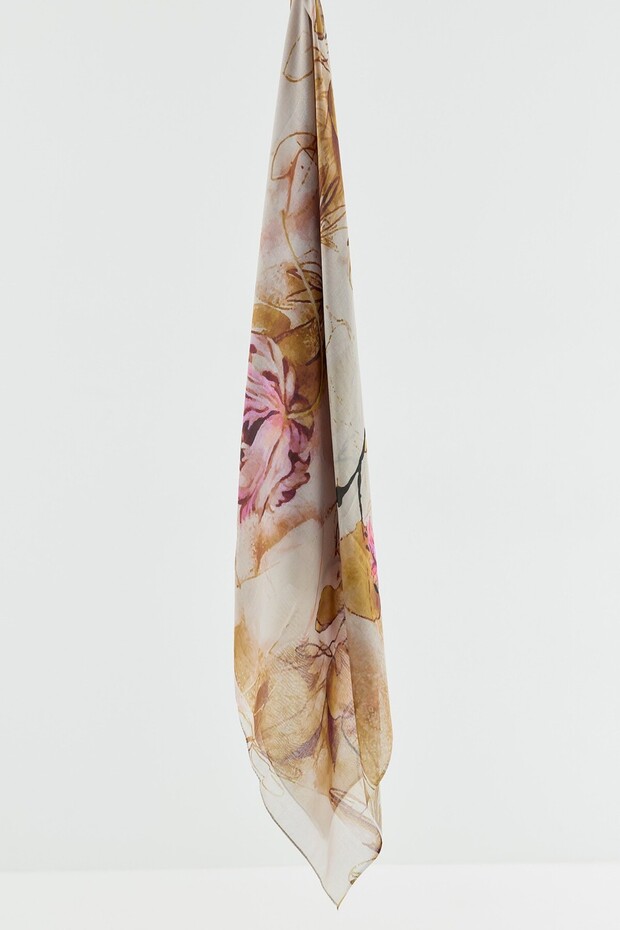 شال قمري بنمط زهرة اللوتس - 4