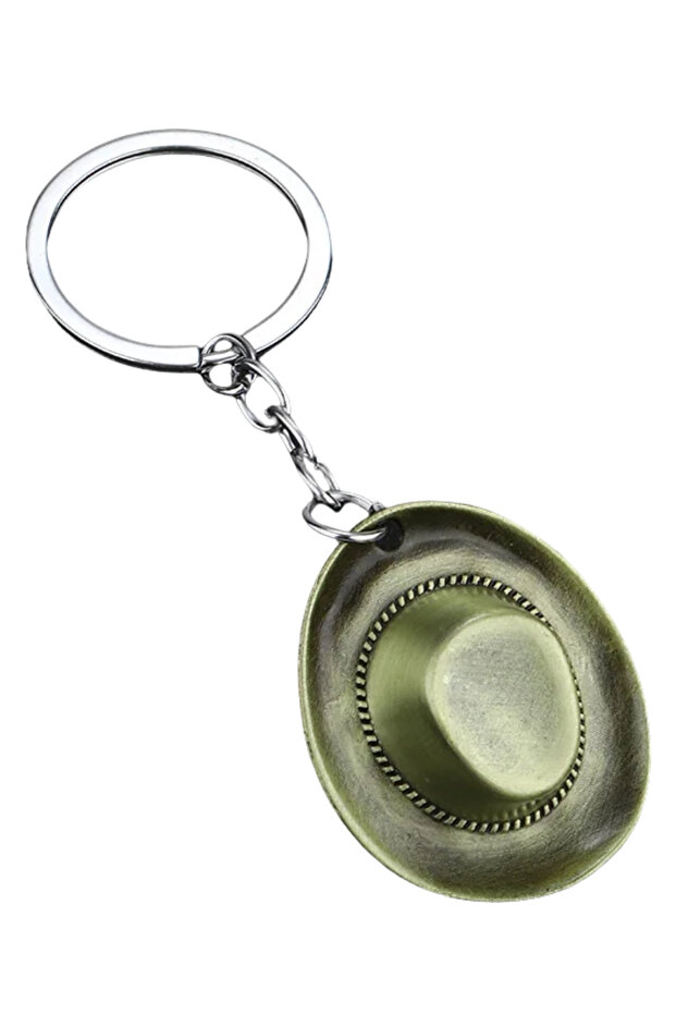 Green Cowboy Hat Keychain