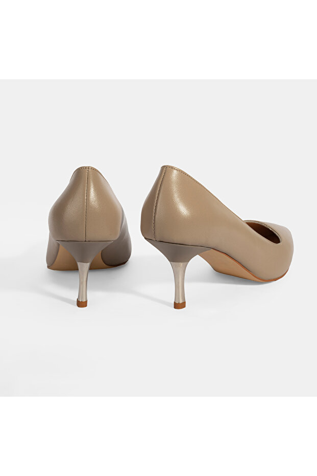 Kadın Vizon Deri Stiletto - 7