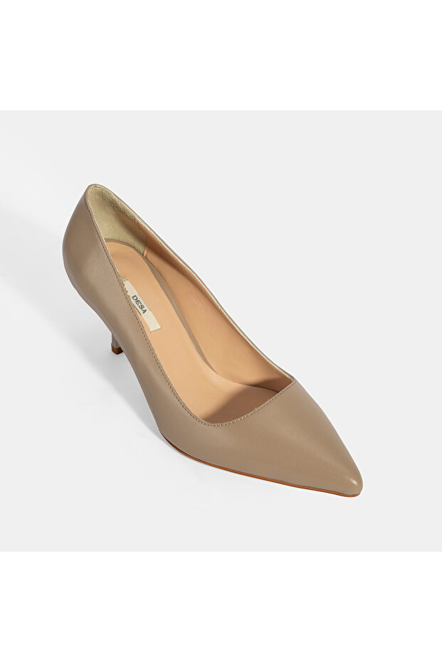 Kadın Vizon Deri Stiletto - 4