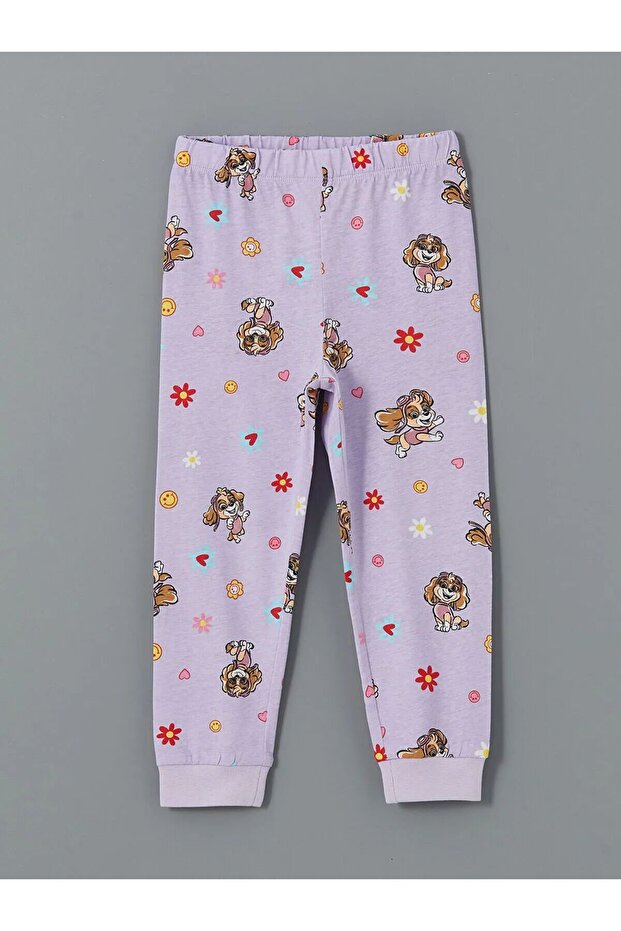 Paw Patrol Lisanslı %100 Pamuk Kız Çocuk Pijama Takımı - 4