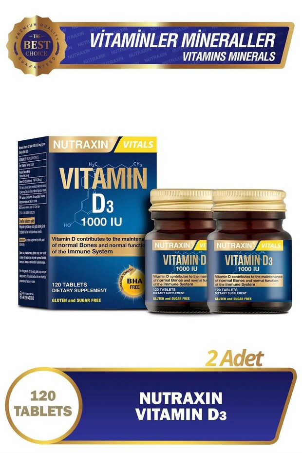 Vitamin D3 120 Tablet 2 Adet