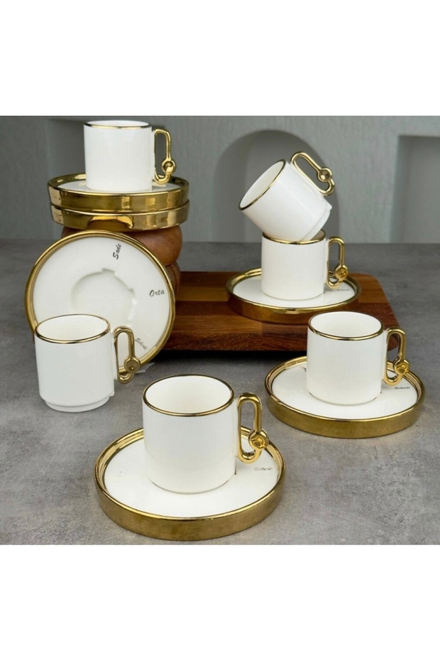 Plain - Medium - Special Design Coffee Cup Set with Sugar