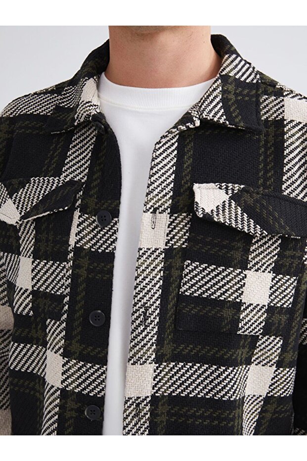 LCW Vision Regular Fit Uzun Kollu Ekose Erkek Oduncu Gömlek Ceket - 6