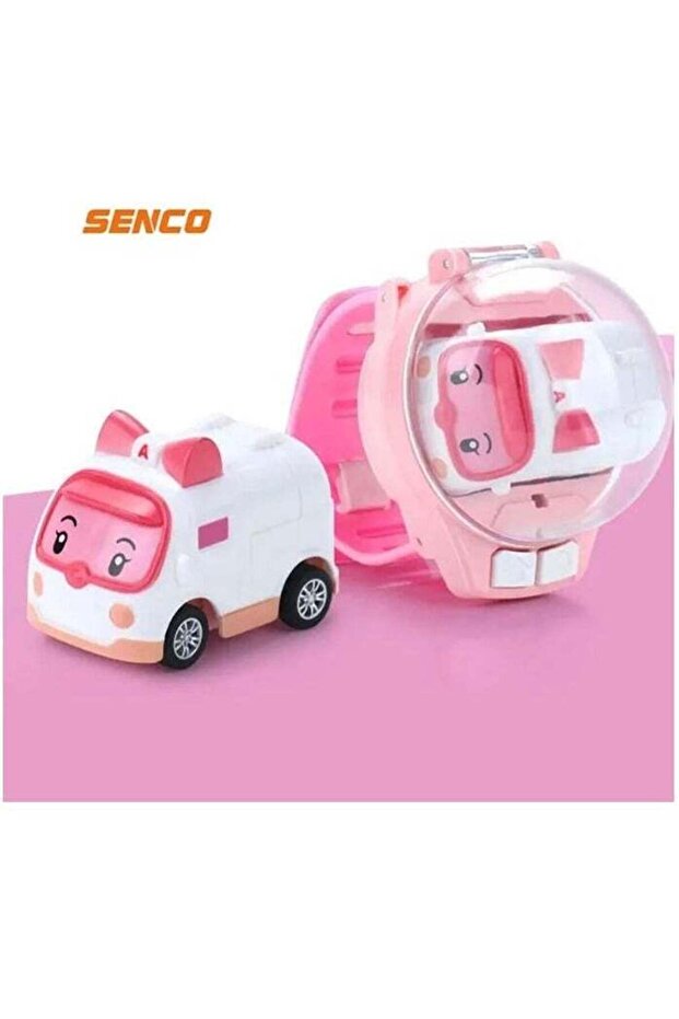 ساعة سيارة سريعة باللون الوردي - 1