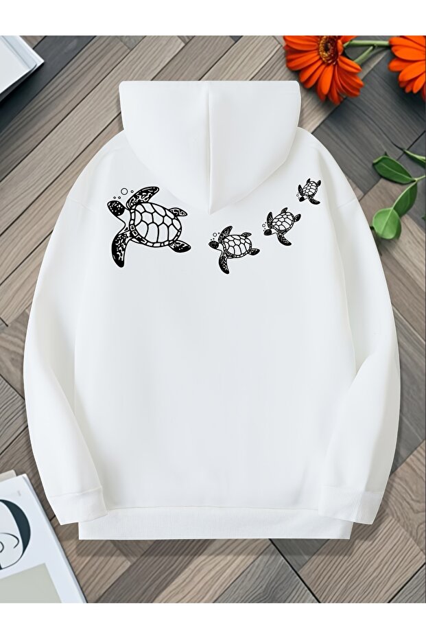 طبعة سلحفاة - سويت شيرت بولوفر كاجوال - 3