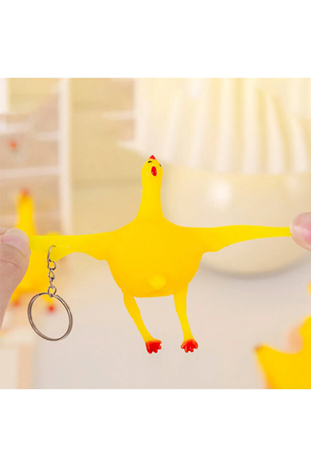 Egg Laying Fun Chicken Keychain - 4