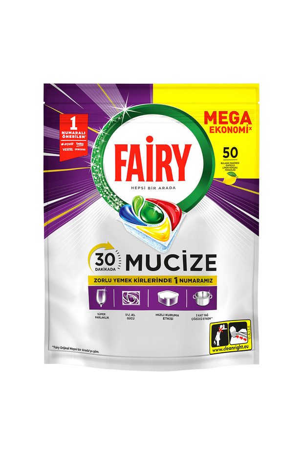 Mucize Bulaşık Makinesi Deterjanı Kapsülü/Tableti 50 Yıkama - 2