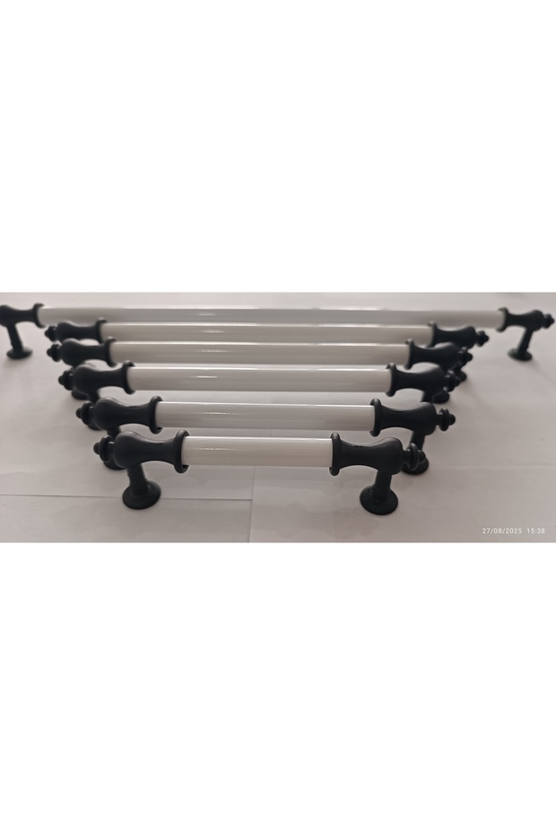 Roma North 224 mm White-Black Luxury Modern Drawer Cabinet Wardrobe Furniture Handles