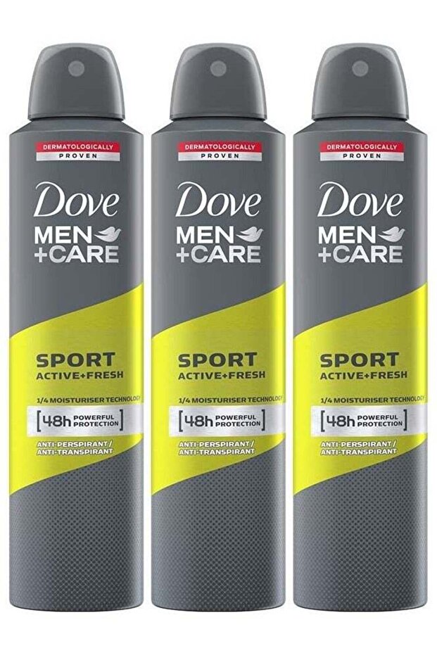 Men + Care Sport Active+ Fresh 48H Powerful Protection Spray 3 x 250ml