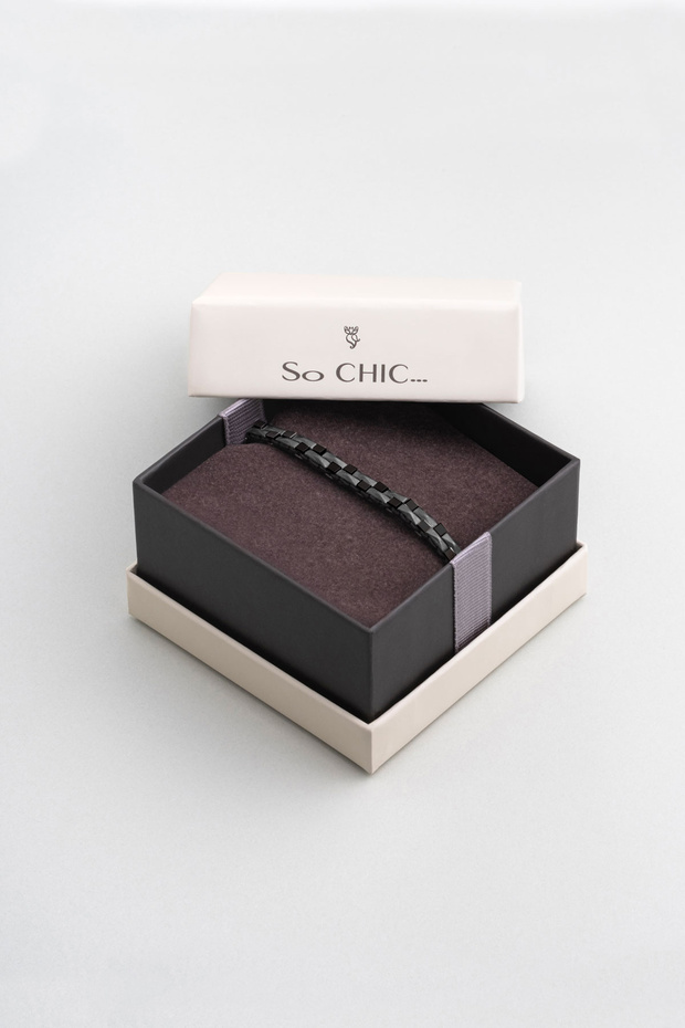 Hematit Taşlı Çelik Erkek Bileklik - 6