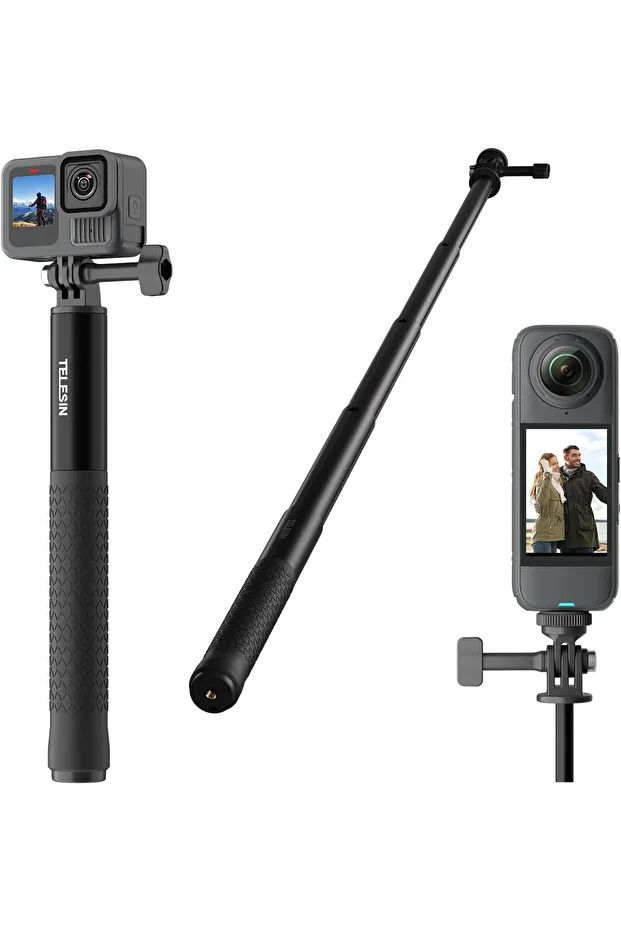 Uzatılabilir Selfie Çubuğu GoPro Hero 13 12 11 10/Insta 360/DJI Osmo 360 Action 5 4 Pocket - 1