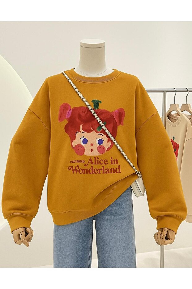 Alice in Wonderland Printed Unisex Sweatshirt