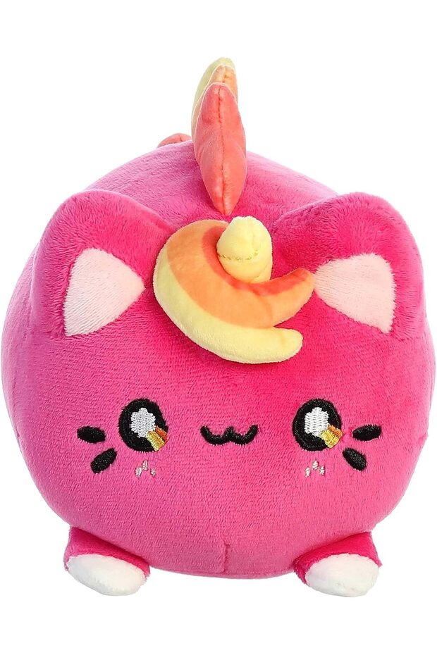 Enchanting Tasty Peach Berry Sunset Meowchi Stuffed Animal – Bright & Colorful Plush Toy, 7 Inches