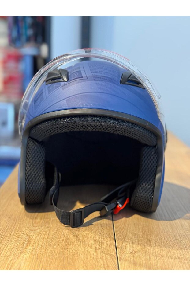 Yarım Kask Mavi Ece Belgeli - 6