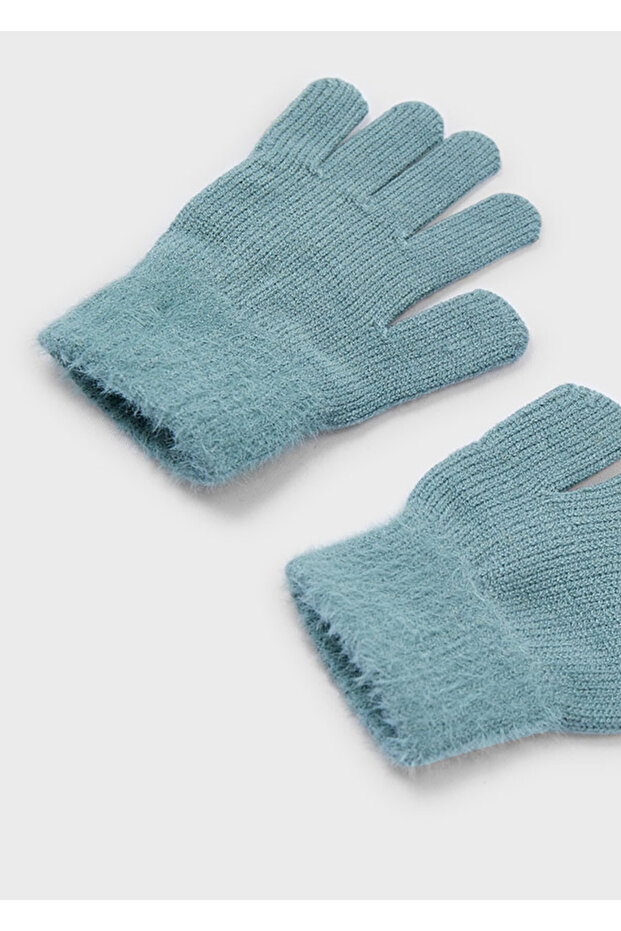 Kız Çocuk Tüylü Örme Eldiven 10063 - 2